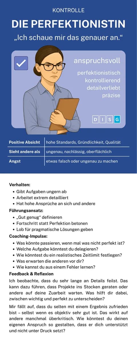 Karte: Die Perfektionistin