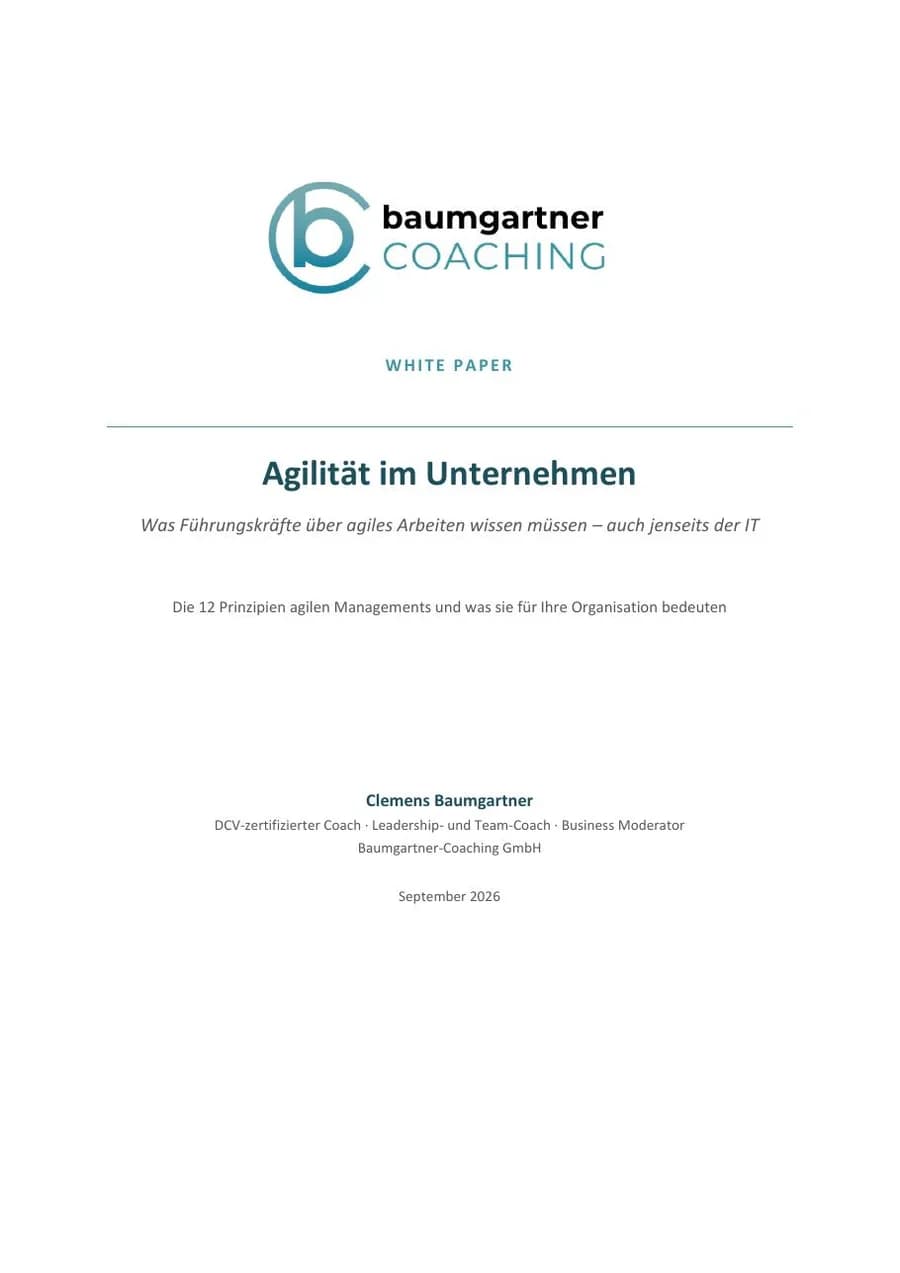 Titelseite des White Papers Agilität im Unternehmen