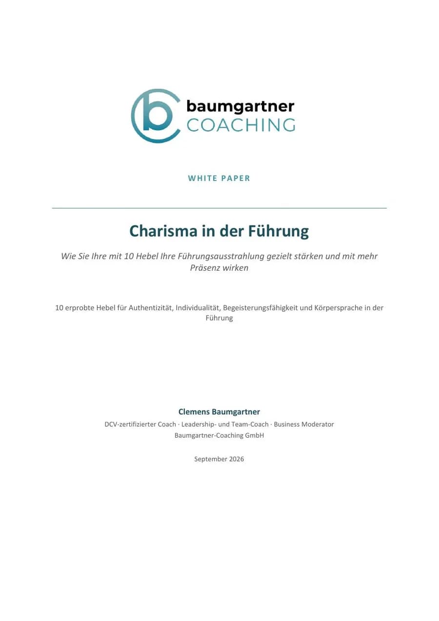 Titelseite des White Papers Charisma in der Führung