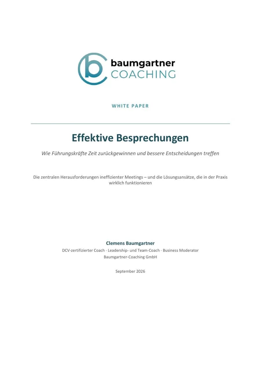 Titelseite des White Papers Effektive Besprechungen